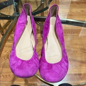 J. Crew Vibrant Magenta Suede Flats